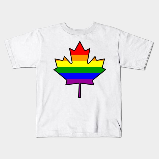 Maple Leaf Pride! Kids T-Shirt by somekindofguru